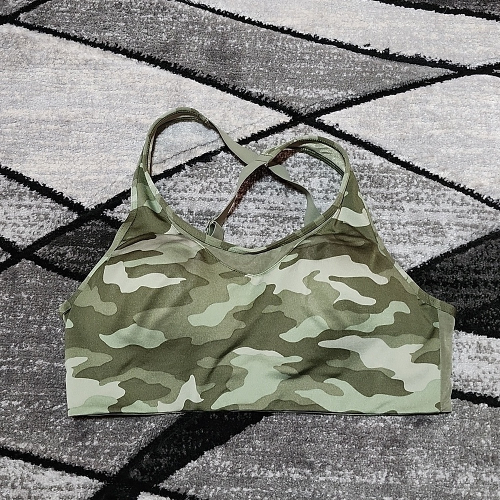 VS PINK SPORT ULTIMATE LIGHTLY LINED CAMO MESH REFLECTIVE BRA